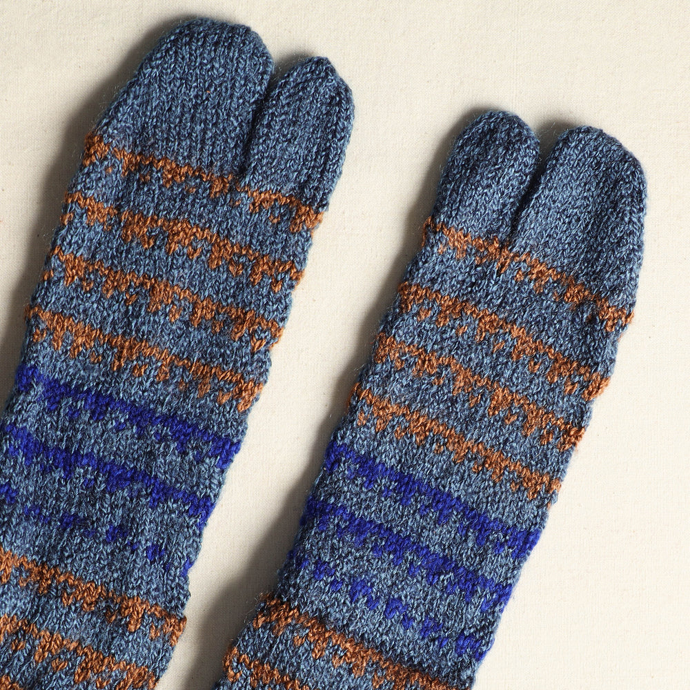 Blue - Kumaun Hand Knitted Woolen Socks (Adult) 69