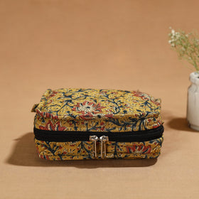 Yellow Handmade 4 Pockets Cotton Jewelry Bag 15 