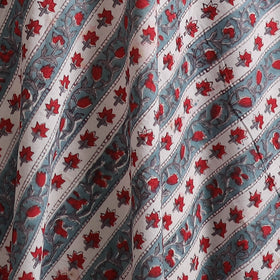 Red - Sanganeri Hand Block Print Cotton Fabric 14