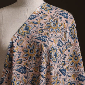 Peach - Sanganeri Hand Block Print Cotton Fabric 15