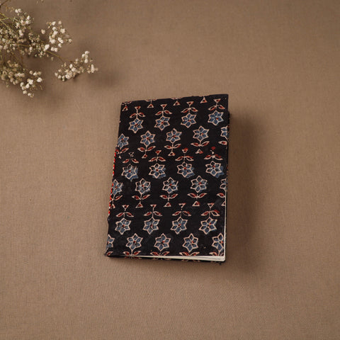 Black - Handmade Paper Notebook in Ajrakh Cover (7 x 5 in) 25