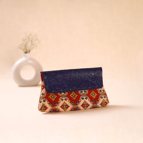 Embossed Leather Flap Hand Print Clutch  12