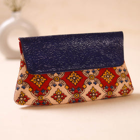 Embossed Leather Flap Hand Print Clutch  12