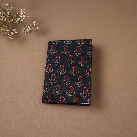 Black - Handmade Paper Notebook in Ajrakh Cover (7 x 5 in) 24