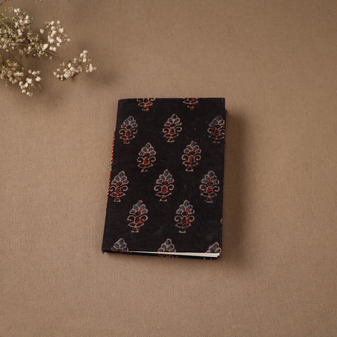 Black - Handmade Paper Notebook in Ajrakh Cover (7 x 5 in) 23