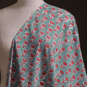 Green - Sanganeri Hand Block Print Cotton Fabric 17