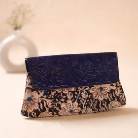 Embossed Leather Flap Hand Print Clutch  13