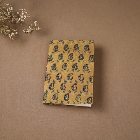 Yellow - Handmade Paper Notebook in Ajrakh Cover (7 x 5 in) 21