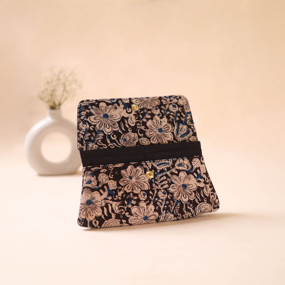Embossed Leather Flap Hand Print Clutch  13