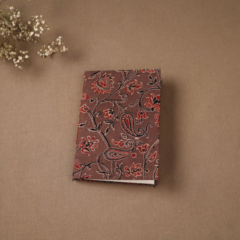 Brown - Handmade Paper Notebook in Ajrakh Cover (7 x 5 in) 20