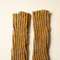 Beige - Kumaun Hand Knitted Woolen Leg Warmer 77