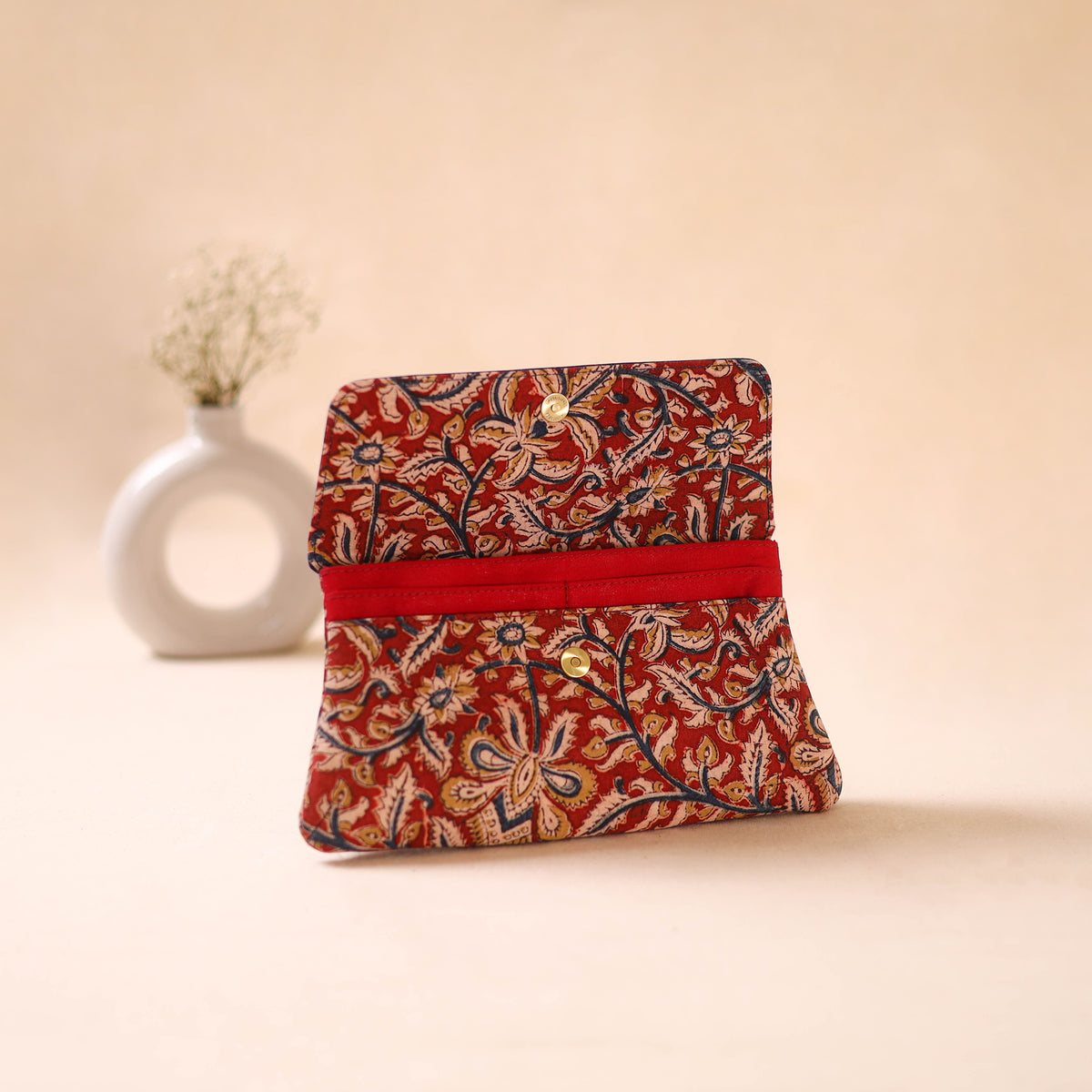 Embossed Leather Flap Hand Print Clutch  14