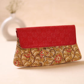 Embossed Leather Flap Hand Print Clutch  15