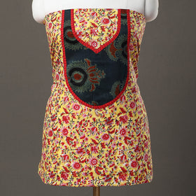 Yellow - sanganeri patchwork unstitched kurta material (3m)