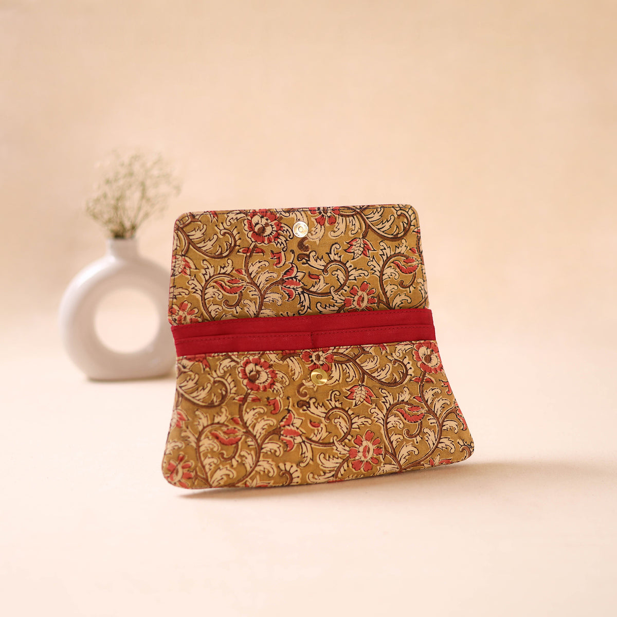 Embossed Leather Flap Hand Print Clutch  15