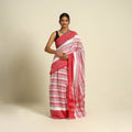 White - handloom cotton phulia jamdani saree 15
