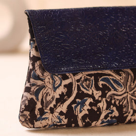 Embossed Leather Flap Hand Print Clutch  16