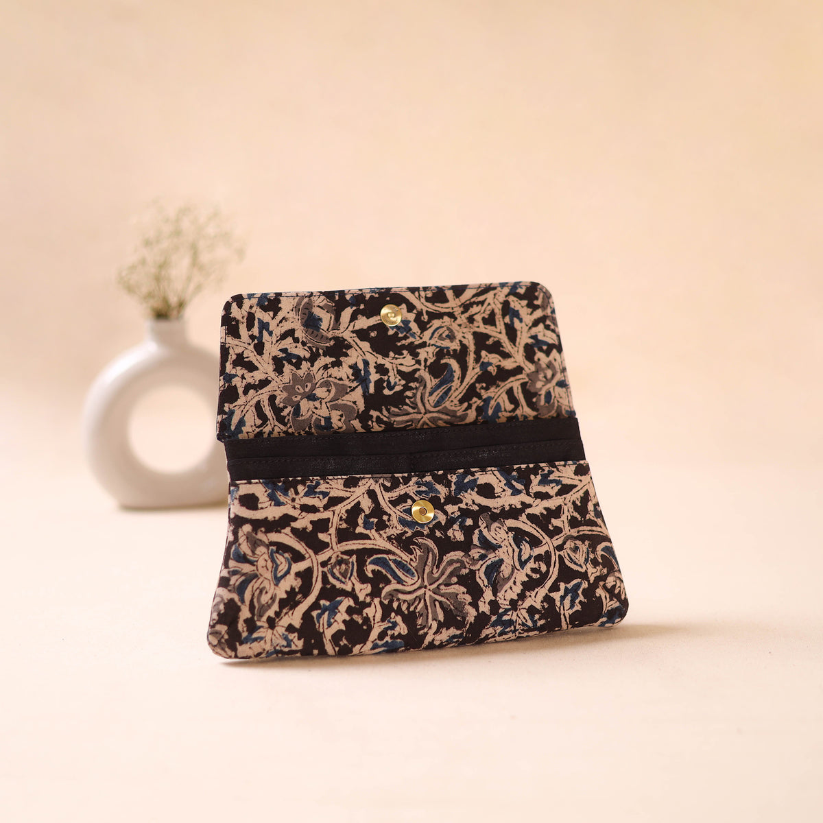 Embossed Leather Flap Hand Print Clutch  16