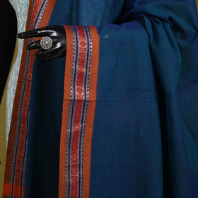 Blue - dharwad cotton dupatta with zari border 67