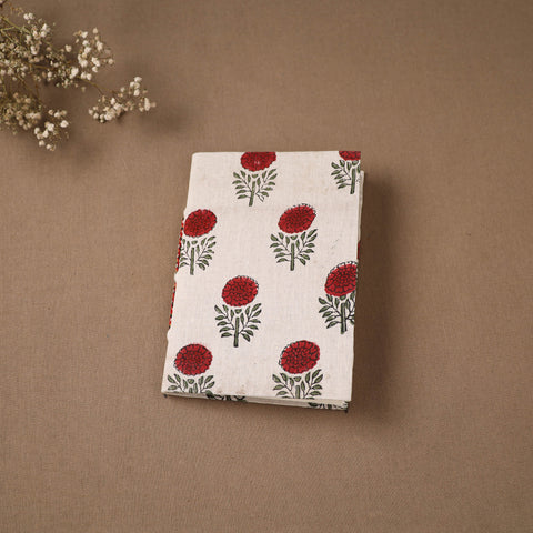 Handmade Paper Notebook in Floral Cover (7 x 5 in) 127