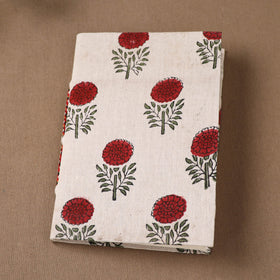 Handmade Paper Notebook in Floral Cover (7 x 5 in) 127