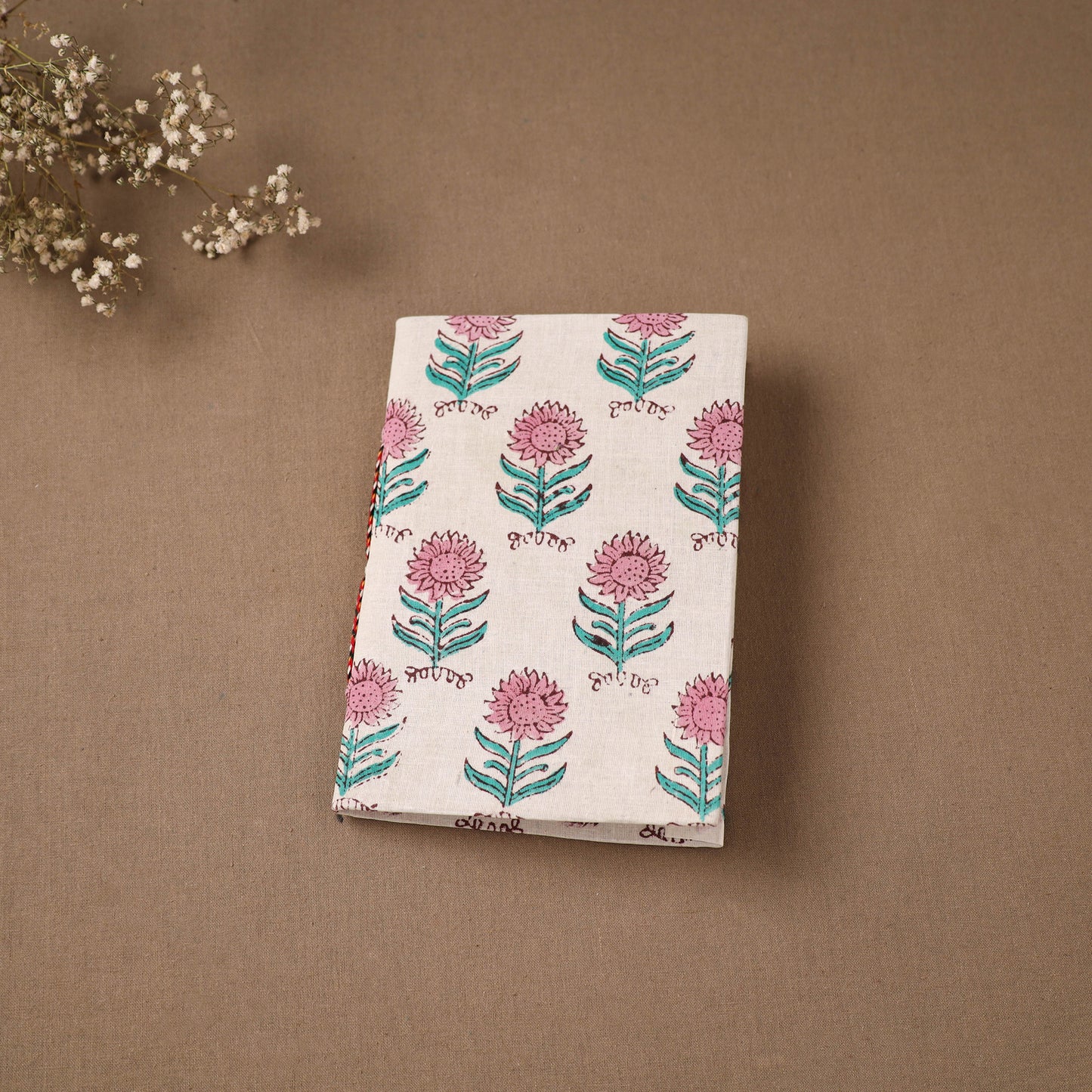 Handmade Paper Notebook in Floral Cover (7 x 5 in) 126