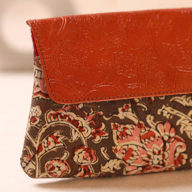 Embossed Leather Flap Hand Print Clutch  18