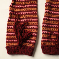 Maroon - Kumaun Hand Knitted Woolen Leg Warmer 85