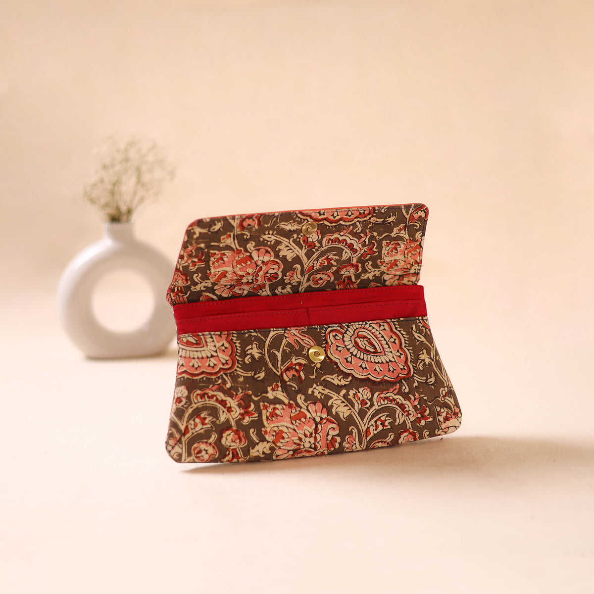 Embossed Leather Flap Hand Print Clutch  18