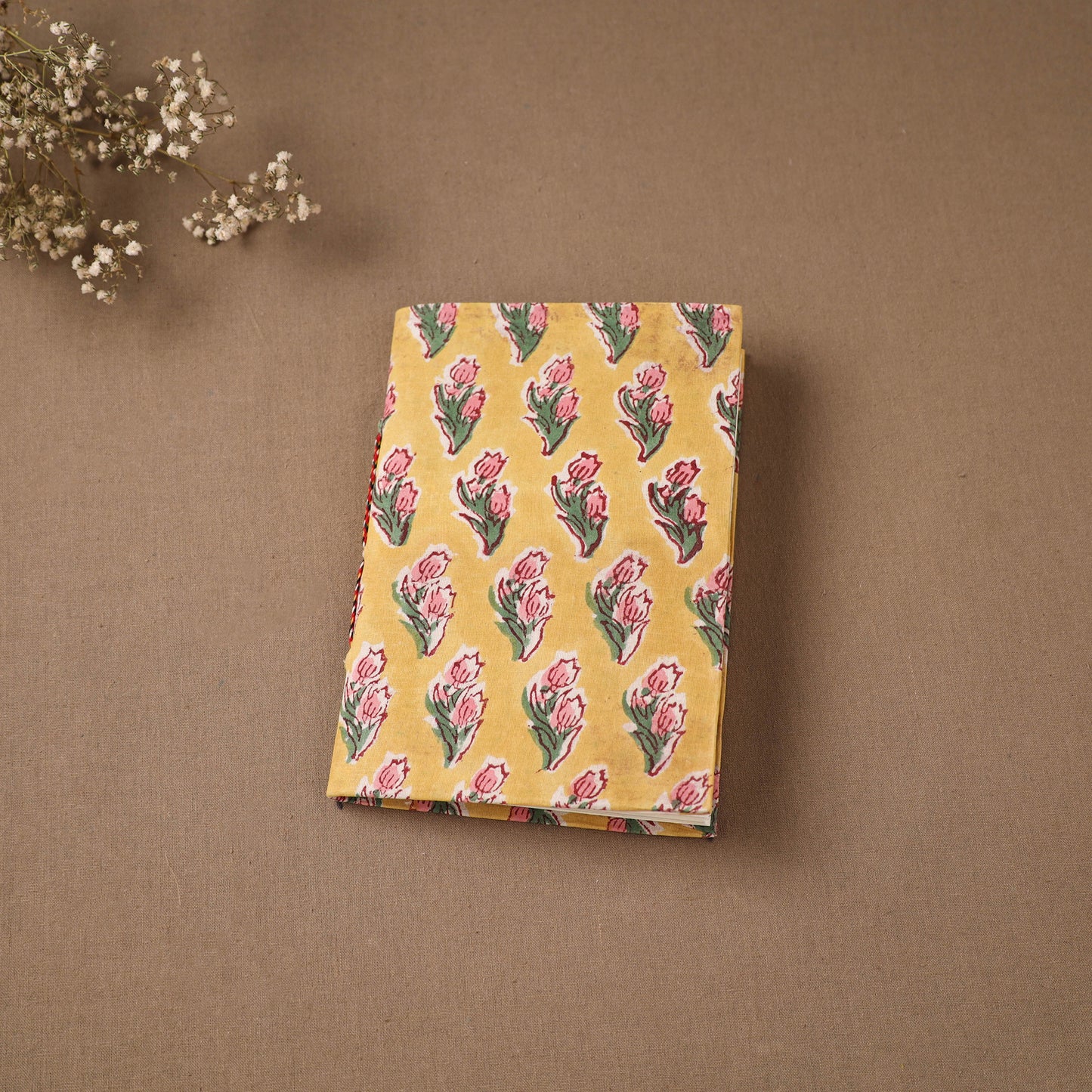 Handmade Paper Notebook in Floral Cover (7 x 5 in) 123