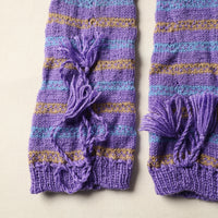 Purple - Kumaun Hand Knitted Woolen Leg Warmer 86