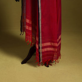 Red - dharwad mercerised cotton dupatta with border 70