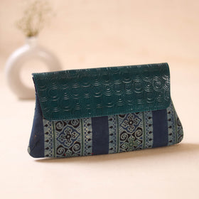 Embossed Leather Flap Hand Print Clutch  20