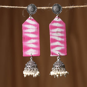 Pink - jannat gs fabart handmade earrings - handcrafted