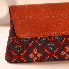 Embossed Leather Flap Hand Print Clutch  21
