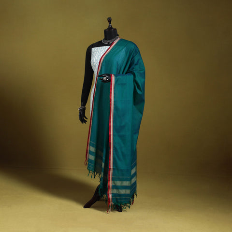Green - dharwad mercerised cotton dupatta with border 73
