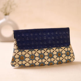Embossed Leather Flap Hand Print Clutch  22