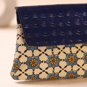 Embossed Leather Flap Hand Print Clutch  22