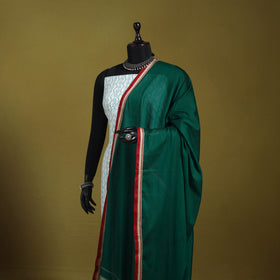 Green - dharwad mercerised cotton dupatta with border 74