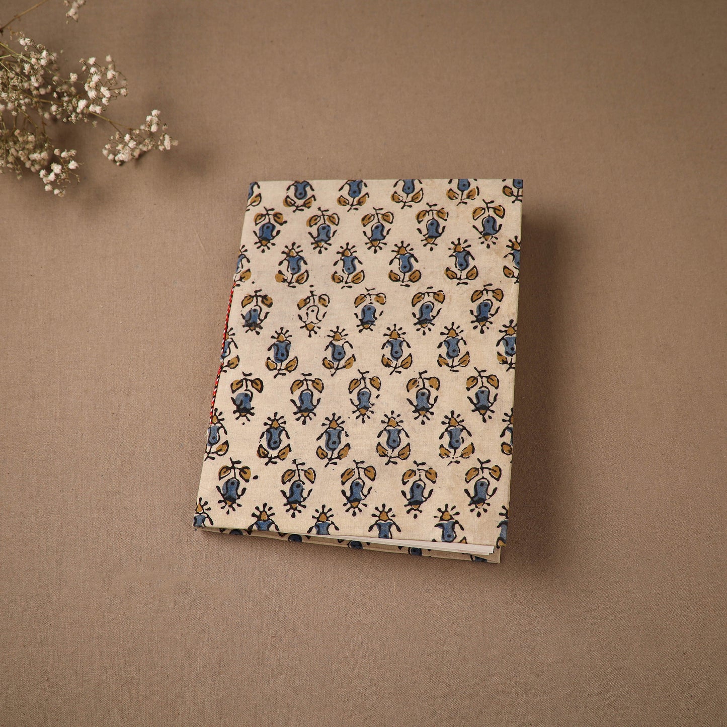 Handmade Paper Notebook in Ajrakh Cover (9 x 7 in) 51
