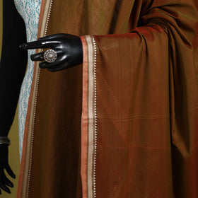 Brown - dharwad mercerised cotton dupatta with border 75