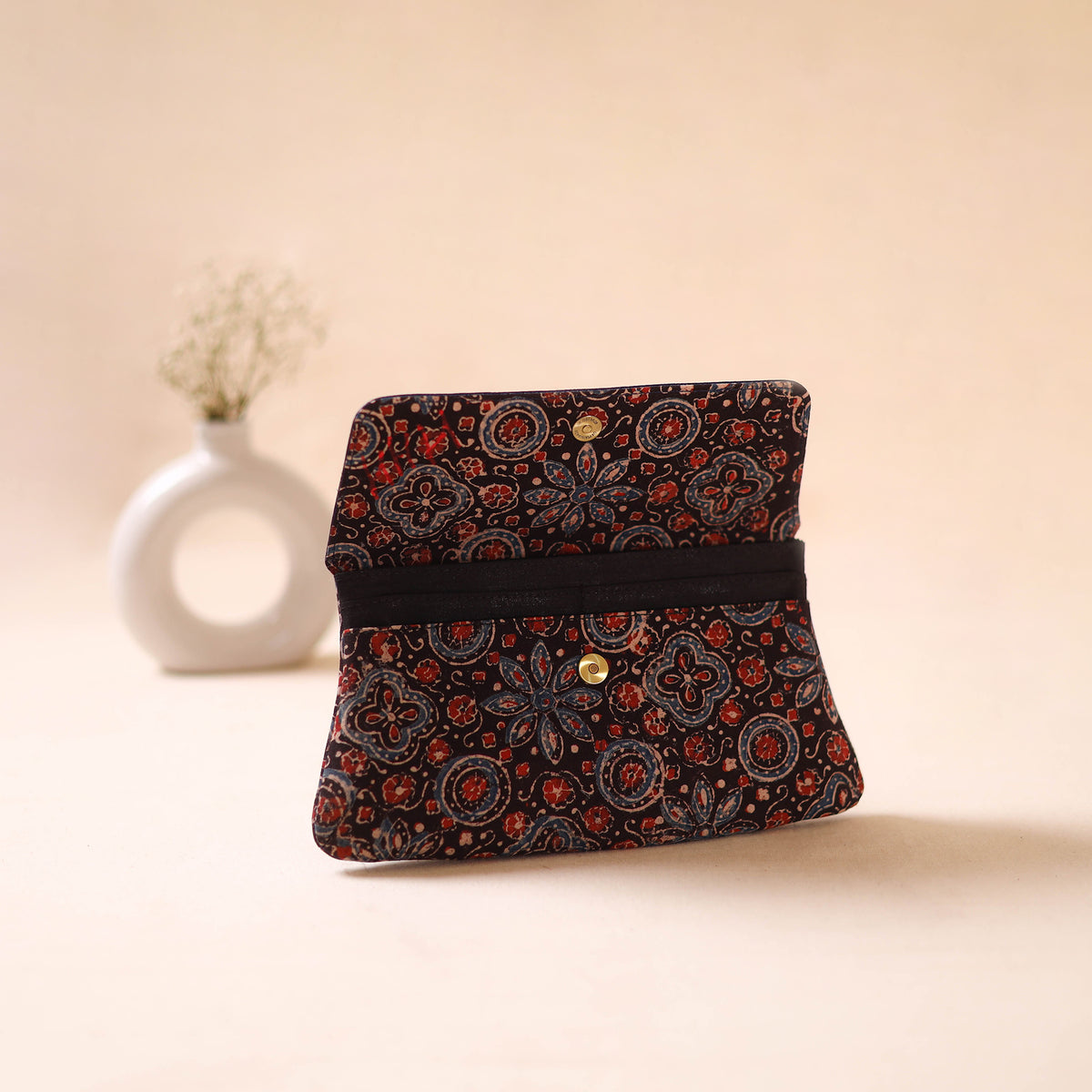 Embossed Leather Flap Hand Print Clutch  23