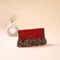 Embossed Leather Flap Hand Print Clutch  24