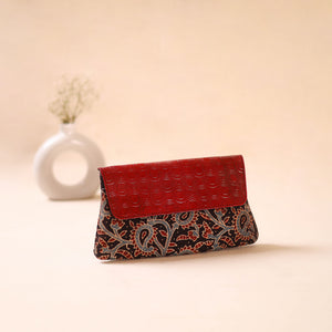 Embossed Leather Flap Hand Print Clutch  24