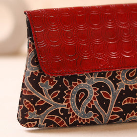Embossed Leather Flap Hand Print Clutch  24