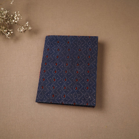 Blue - Handmade Paper Notebook in Ajrakh Cover (9 x 7 in) 53