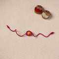 Handmade Crochet Pearl Work Rakhi 15