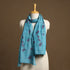 Blue Handloom Cotton Bengal Kantha Work Stole