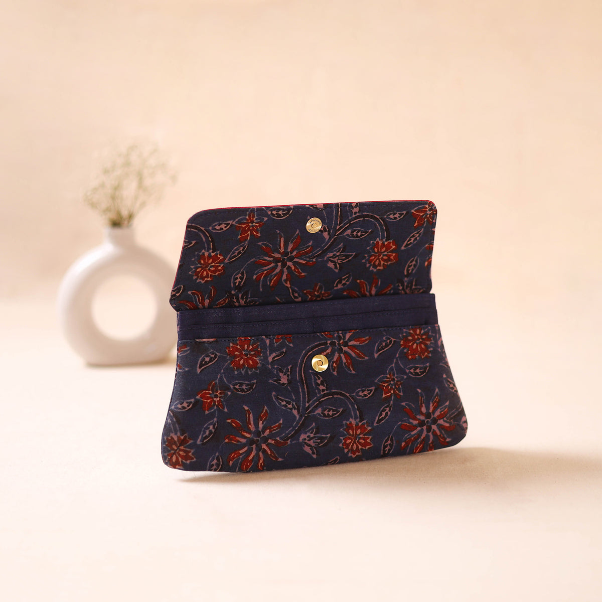 Embossed Leather Flap Hand Print Clutch  25