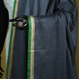 Grey - dharwad mercerised cotton dupatta with border 77